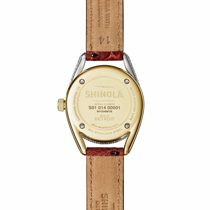 Shinola Diamond Derby Watch - Auburn Alligator Strap