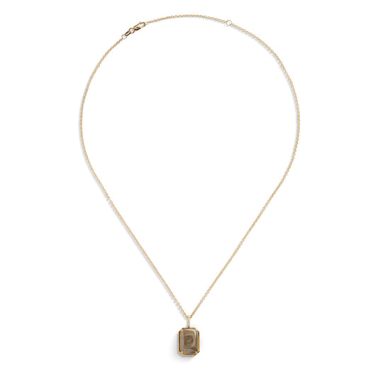Shinola Petoskey Pendant Necklace with Pavé Diamond Bail