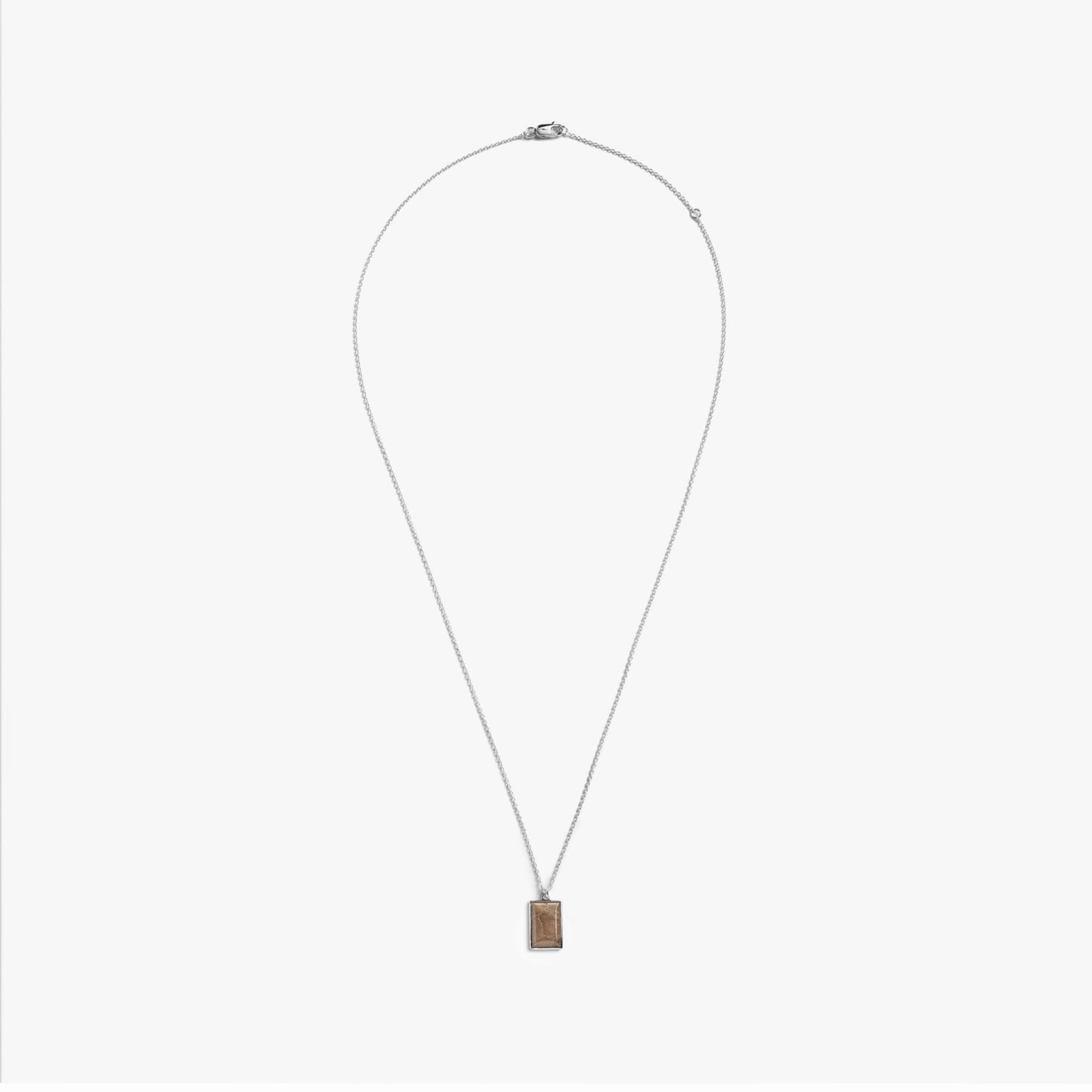Shinola Rectangular Petoskey Stone Pendant Necklace