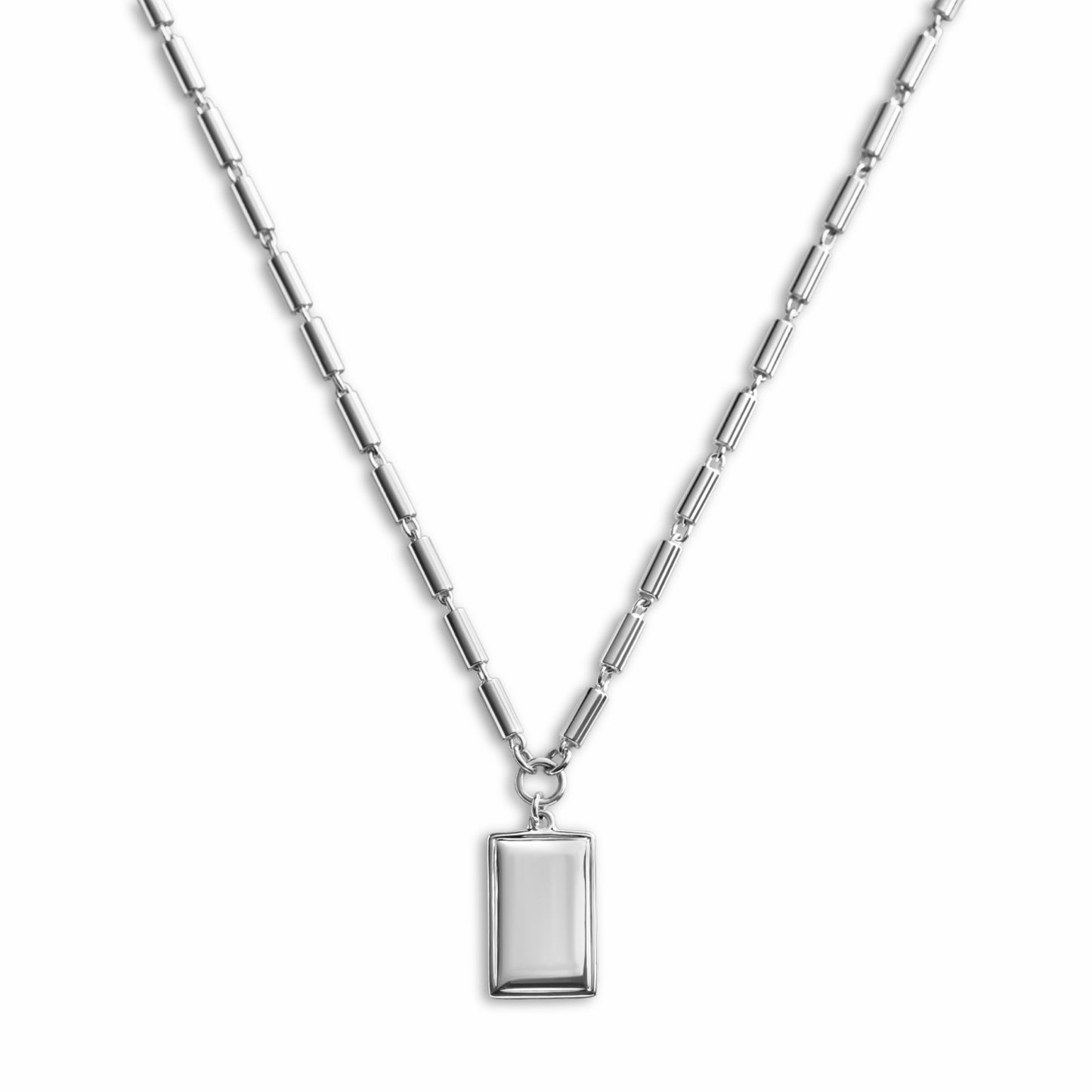 Shinola Petite Rectangular Tag Necklace