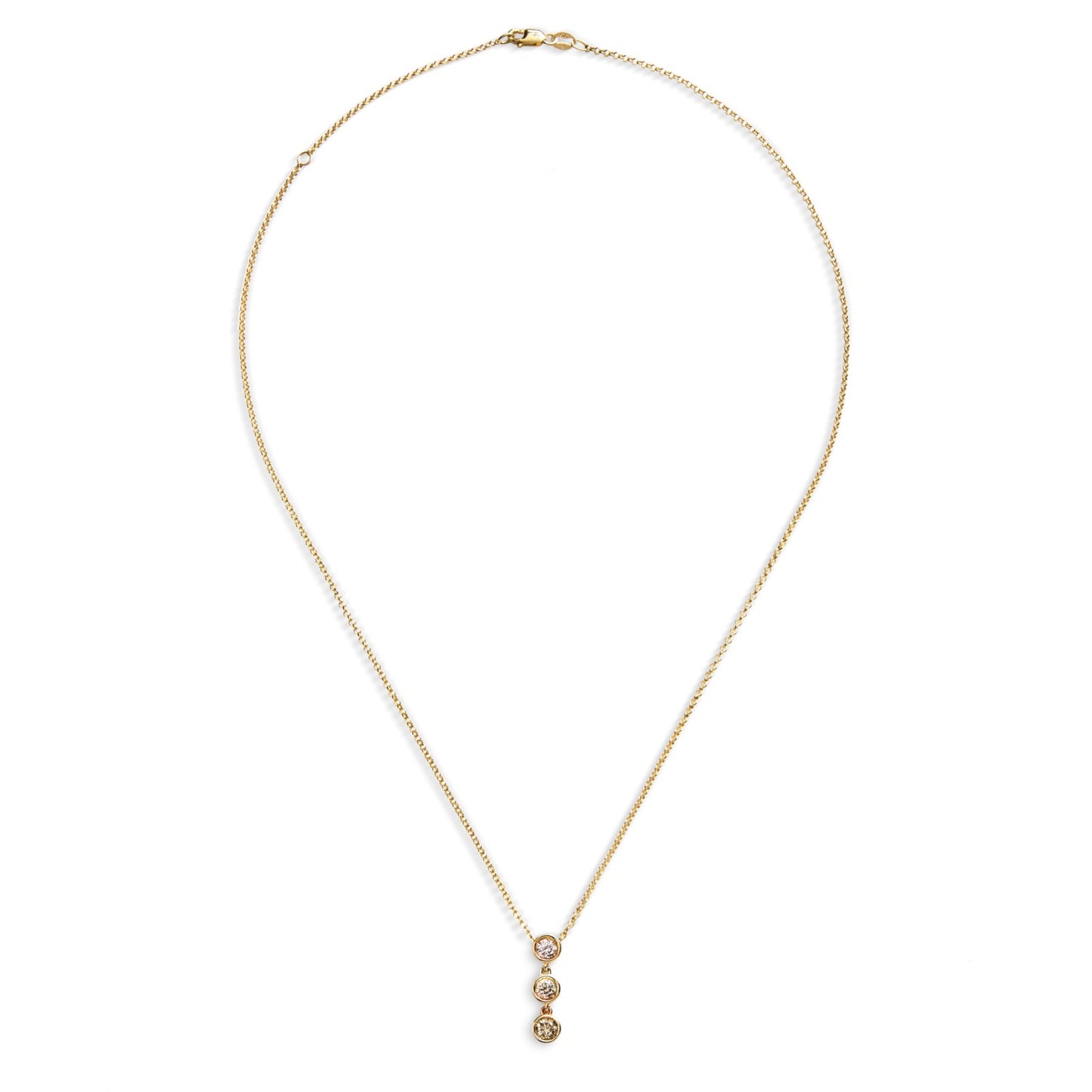 Shinola 0.33 Carat Desert Diamond Drop Pendant Necklace