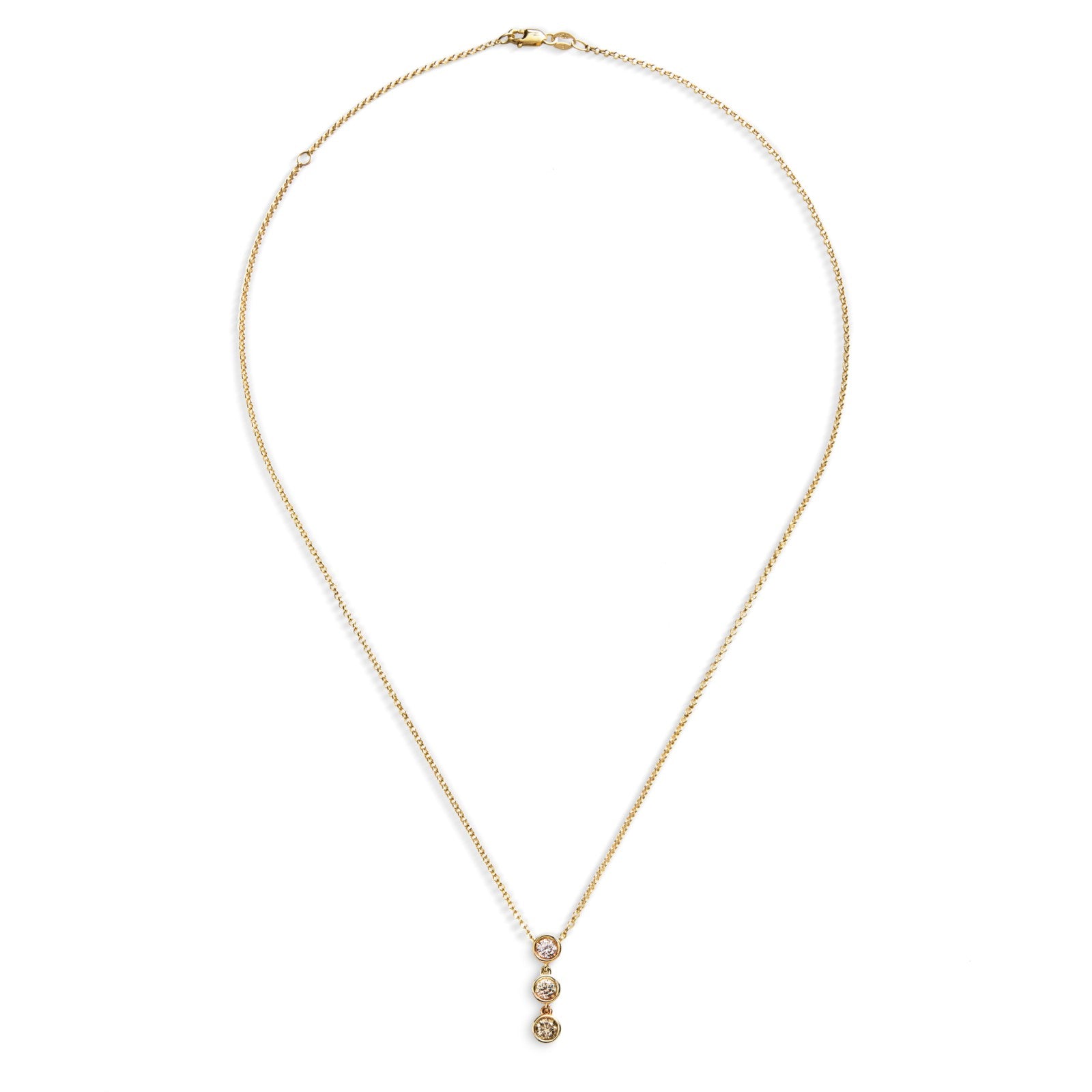 Shinola 0.33 Carat Desert Diamond Drop Pendant Necklace