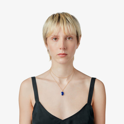 Shinola Diamond Pave Lapis Pendant Necklace | Shinola