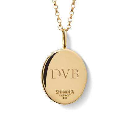 Shinola Diamond Pave Lapis Pendant Necklace | Shinola