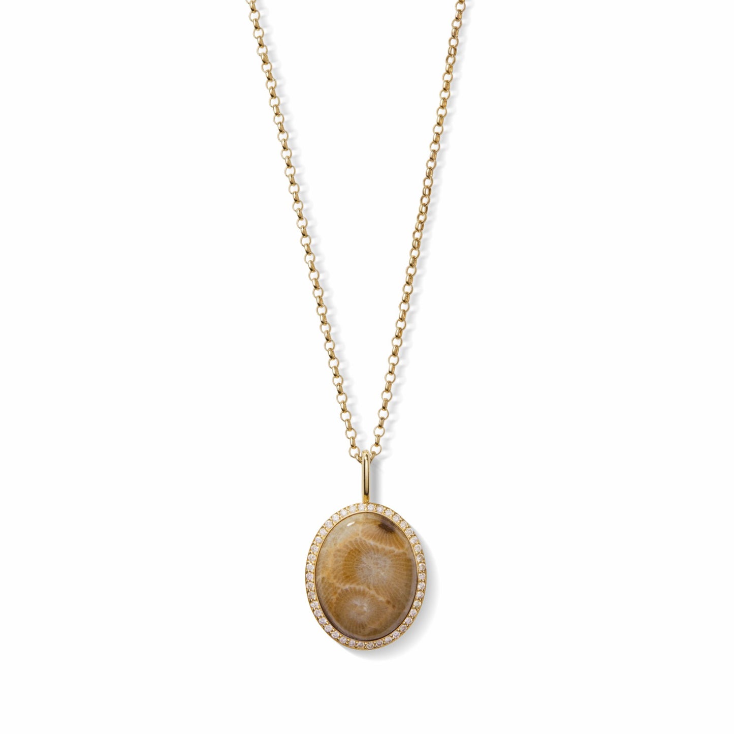 Shinola Diamond Pave Petoskey Necklace | Shinola