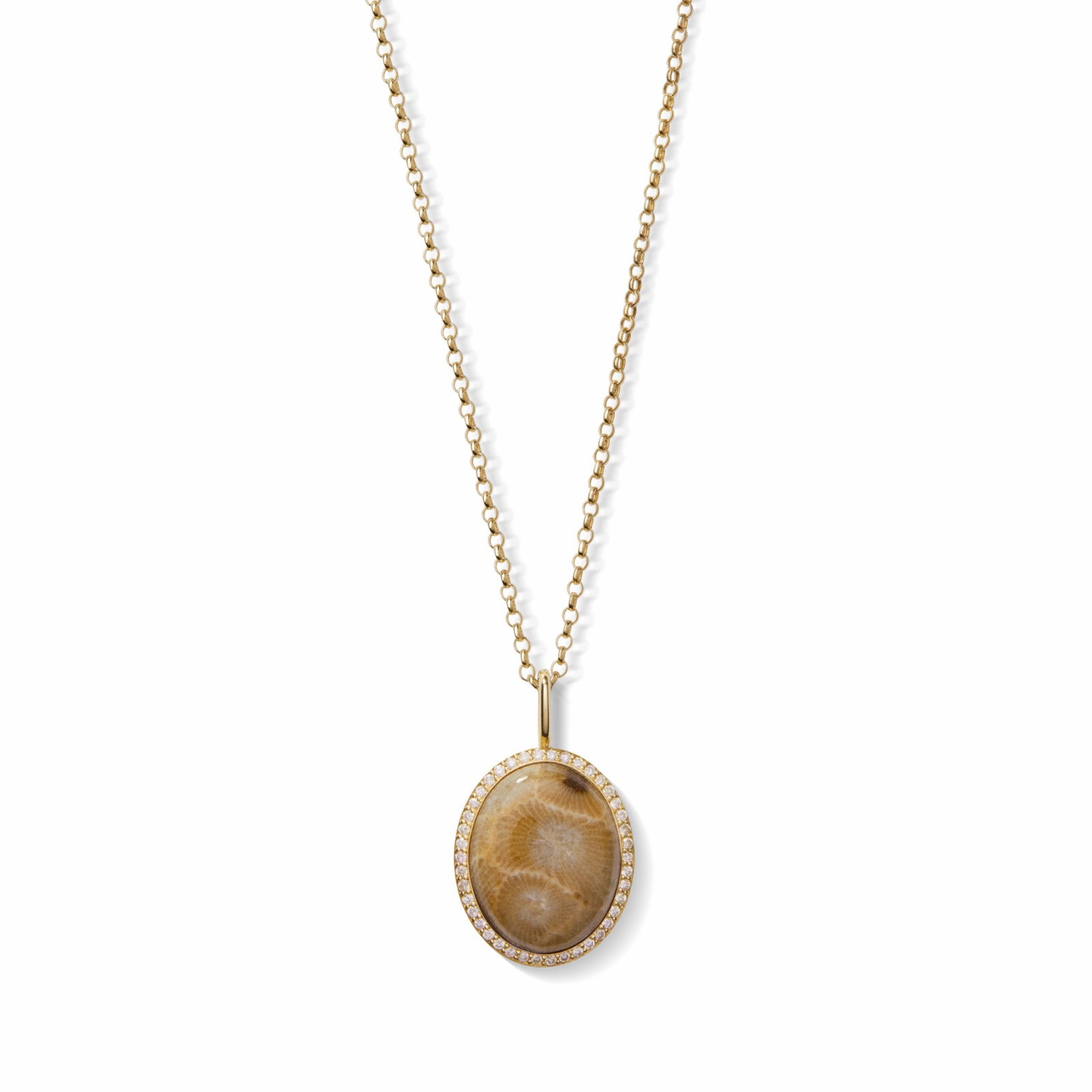 Shinola Diamond Pave Petoskey Necklace | Shinola