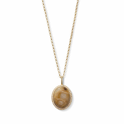 Shinola Diamond Pave Petoskey Necklace | Shinola