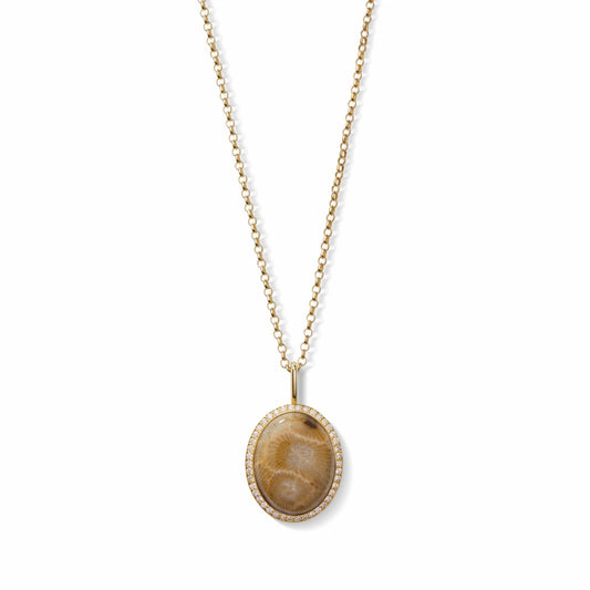 Shinola Diamond Pave Petoskey Necklace | Shinola