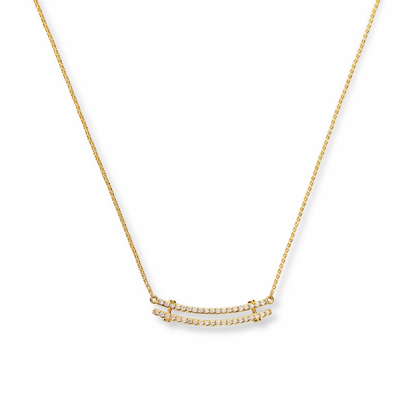 Shinola Diamond Pave Rivet Double Row Necklace | Shinola