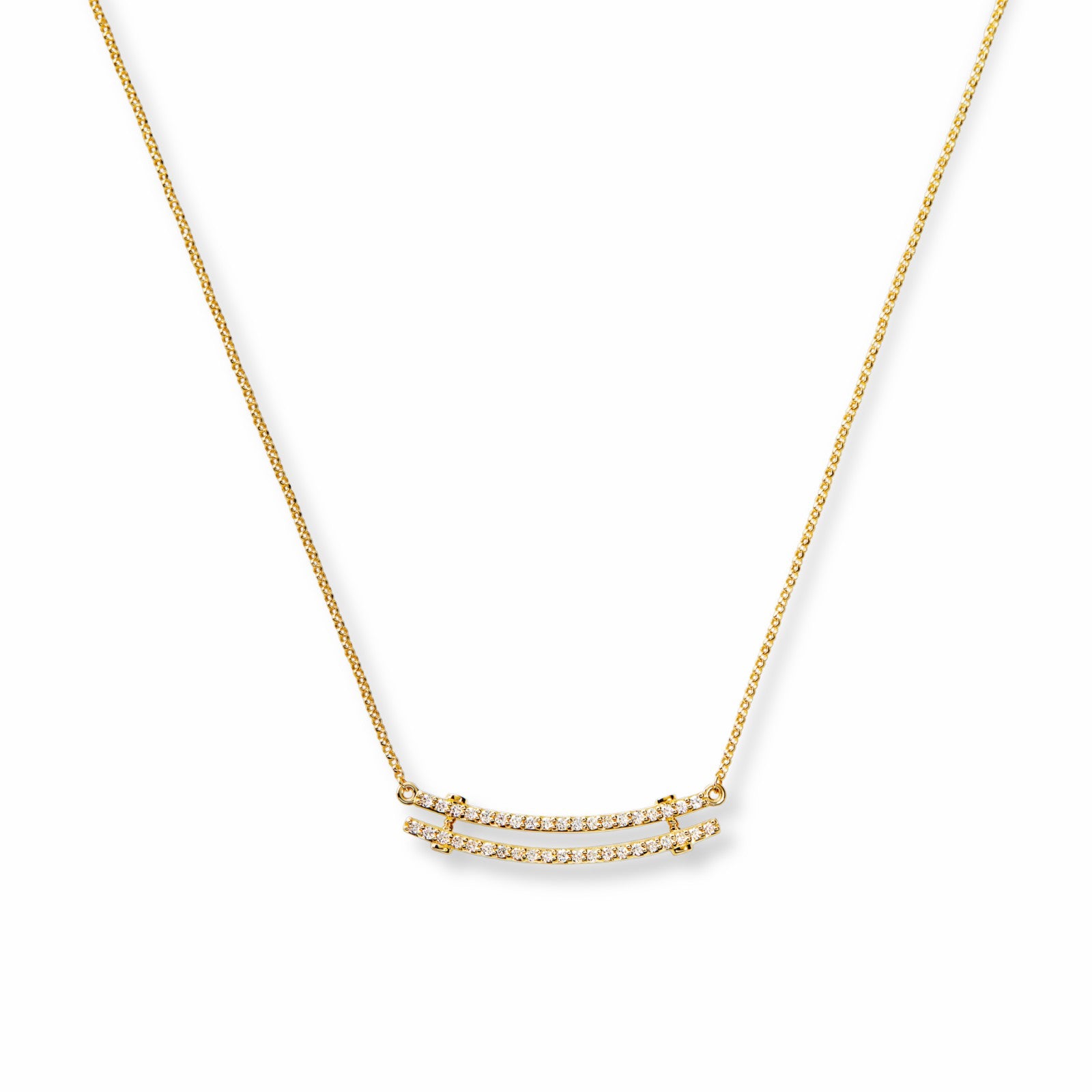 Shinola Diamond Pave Rivet Double Row Necklace | Shinola