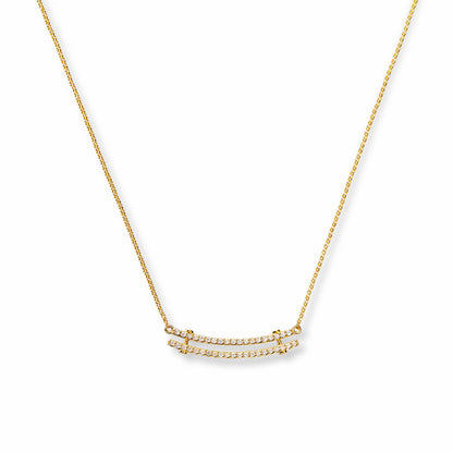 Shinola Diamond Pave Rivet Double Row Necklace | Shinola