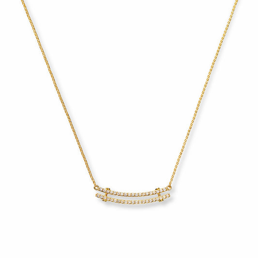 Shinola Diamond Pave Rivet Double Row Necklace | Shinola