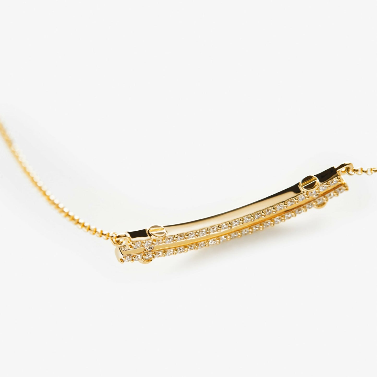 Shinola Diamond Pave Rivet Double Row Necklace | Shinola