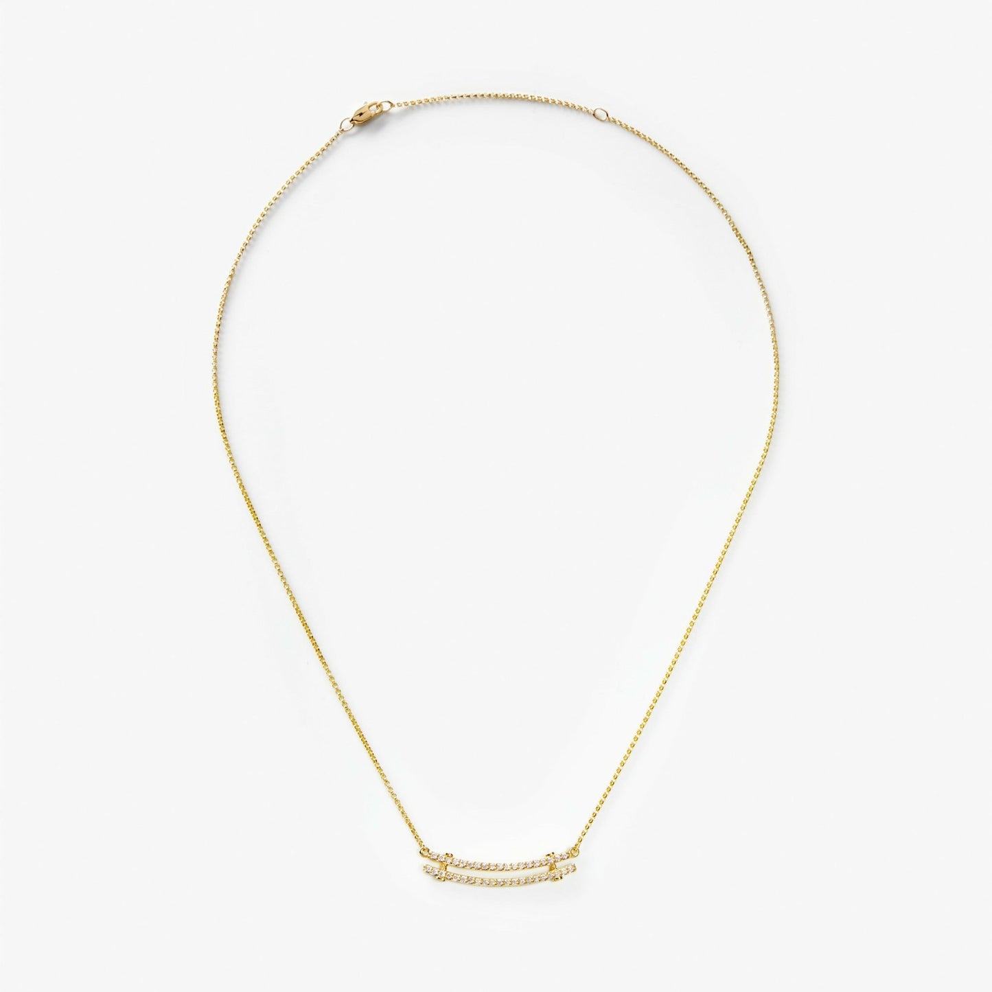 Shinola Diamond Pave Rivet Double Row Necklace | Shinola