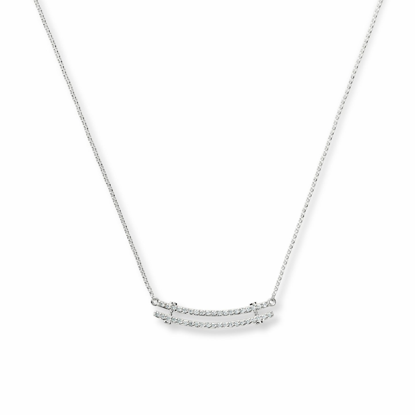 Shinola Diamond Pave River Rouble Row Necklace | Shinola