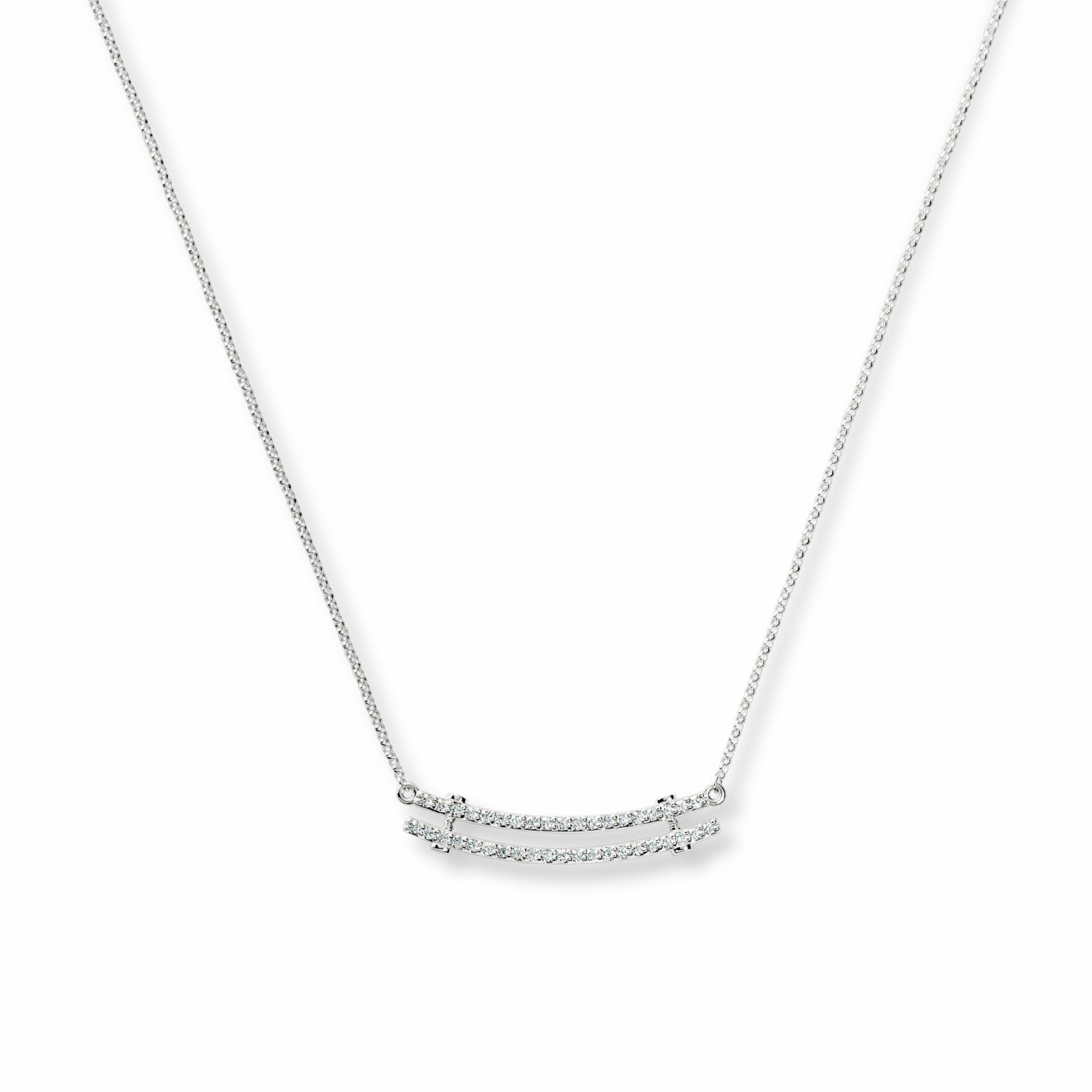 Shinola Diamond Pave River Rouble Row Necklace | Shinola