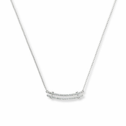 Shinola Diamond Pave River Rouble Row Necklace | Shinola