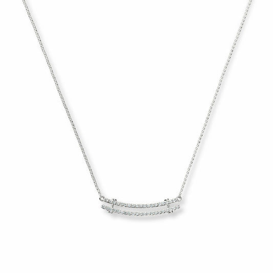 Shinola Diamond Pave River Rouble Row Necklace | Shinola