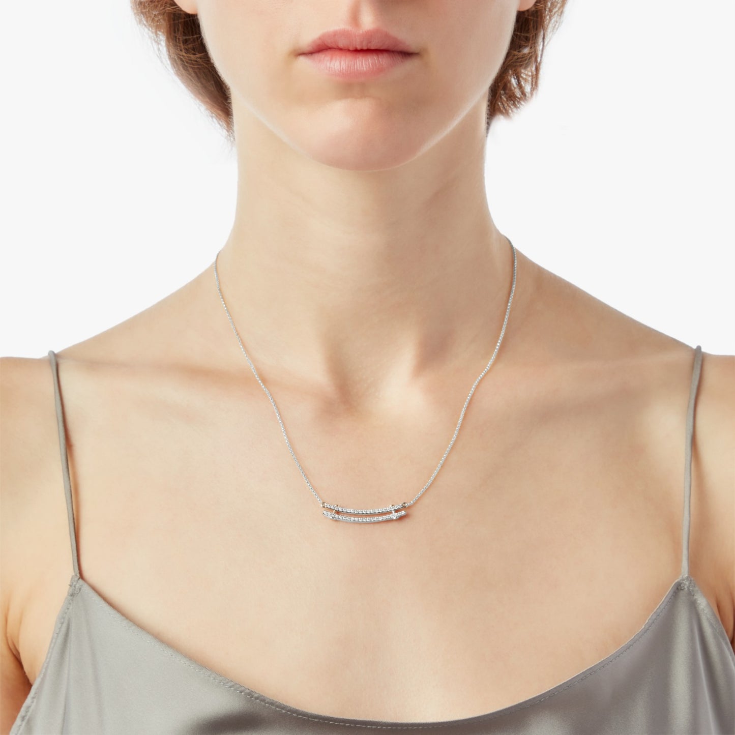 Shinola Diamond Pave River Rouble Row Necklace | Shinola