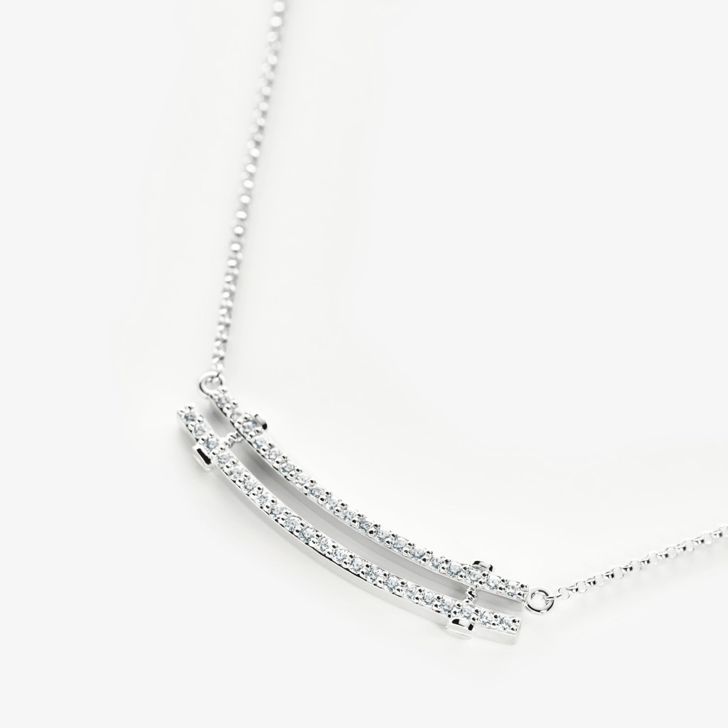 Shinola Diamond Pave River Rouble Row Necklace | Shinola