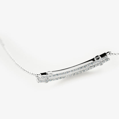 Shinola Diamond Pave River Rouble Row Necklace | Shinola