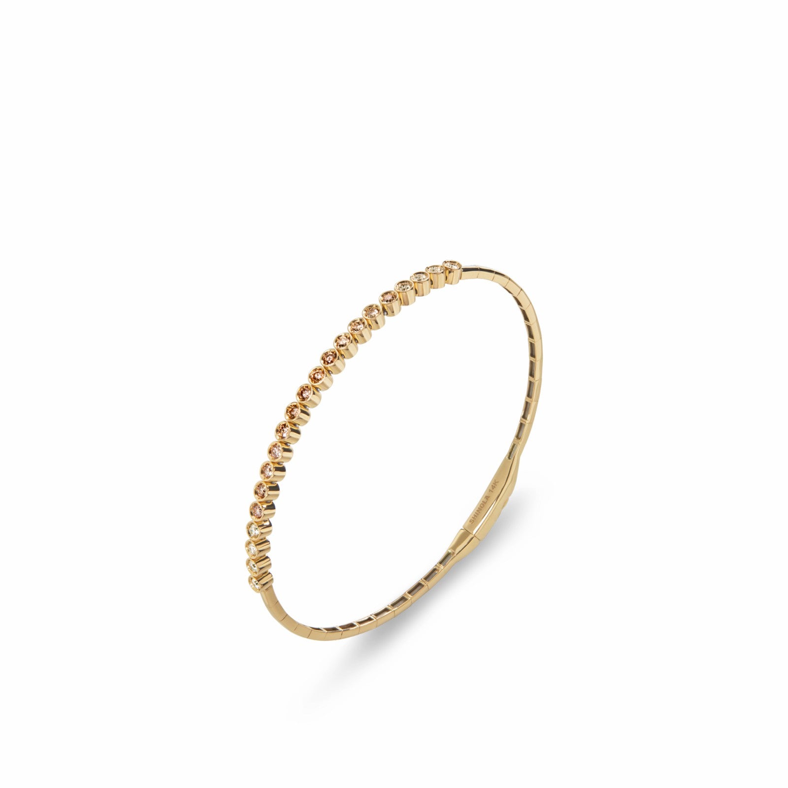 Shinola 0.75 Carat Desert Diamond Tennis Bangle Bracelet