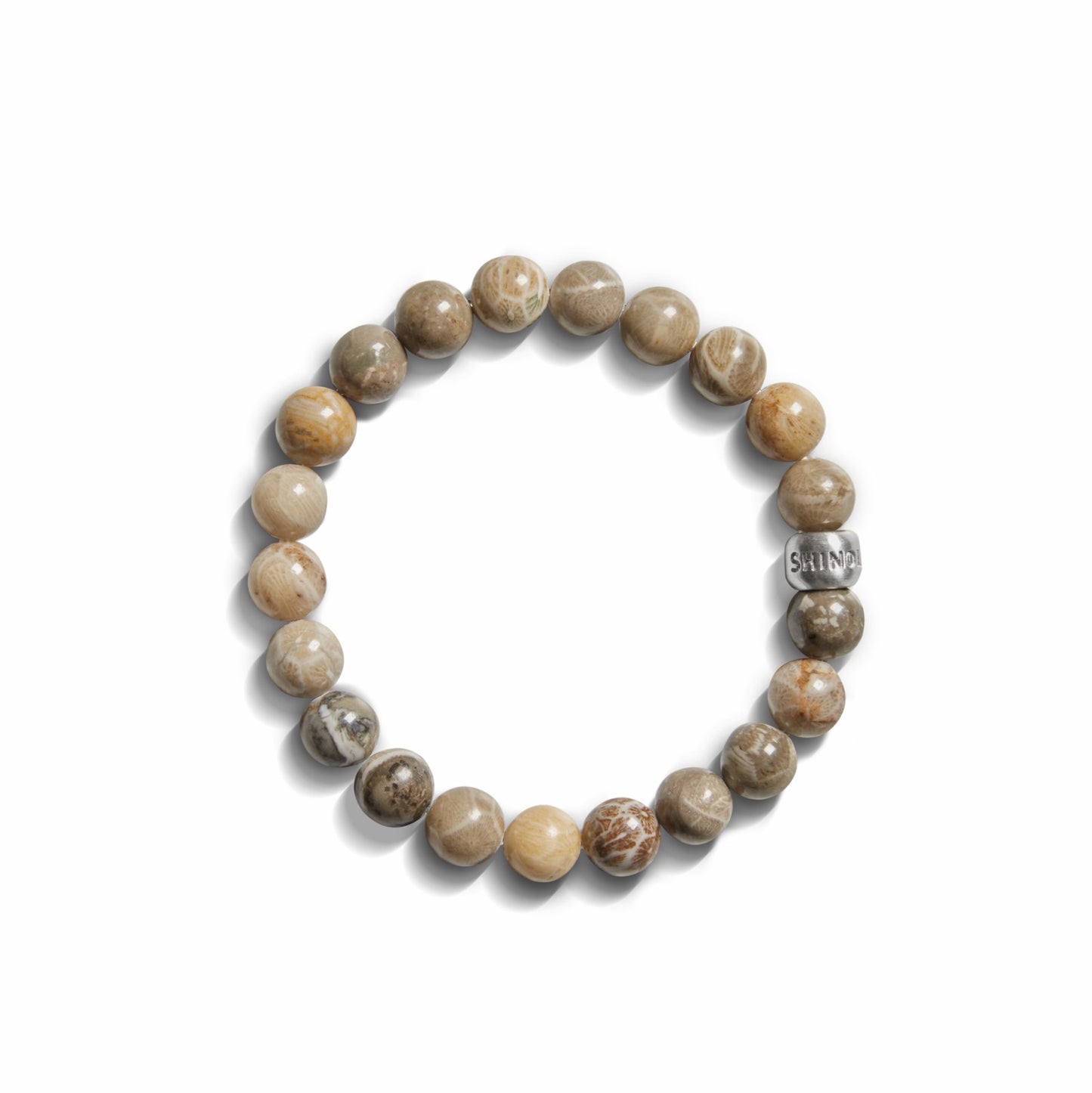 Shinola 8mm Beaded Petoskey Bracelet | Shinola