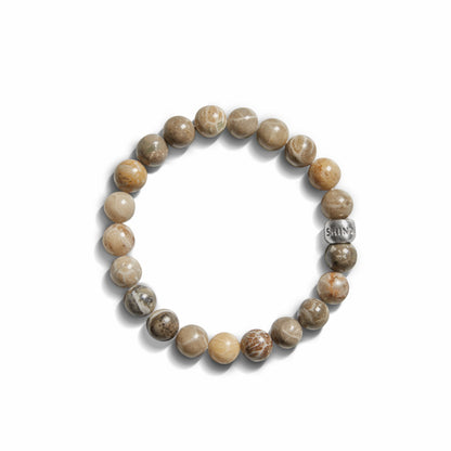 Shinola 8mm Beaded Petoskey Bracelet | Shinola