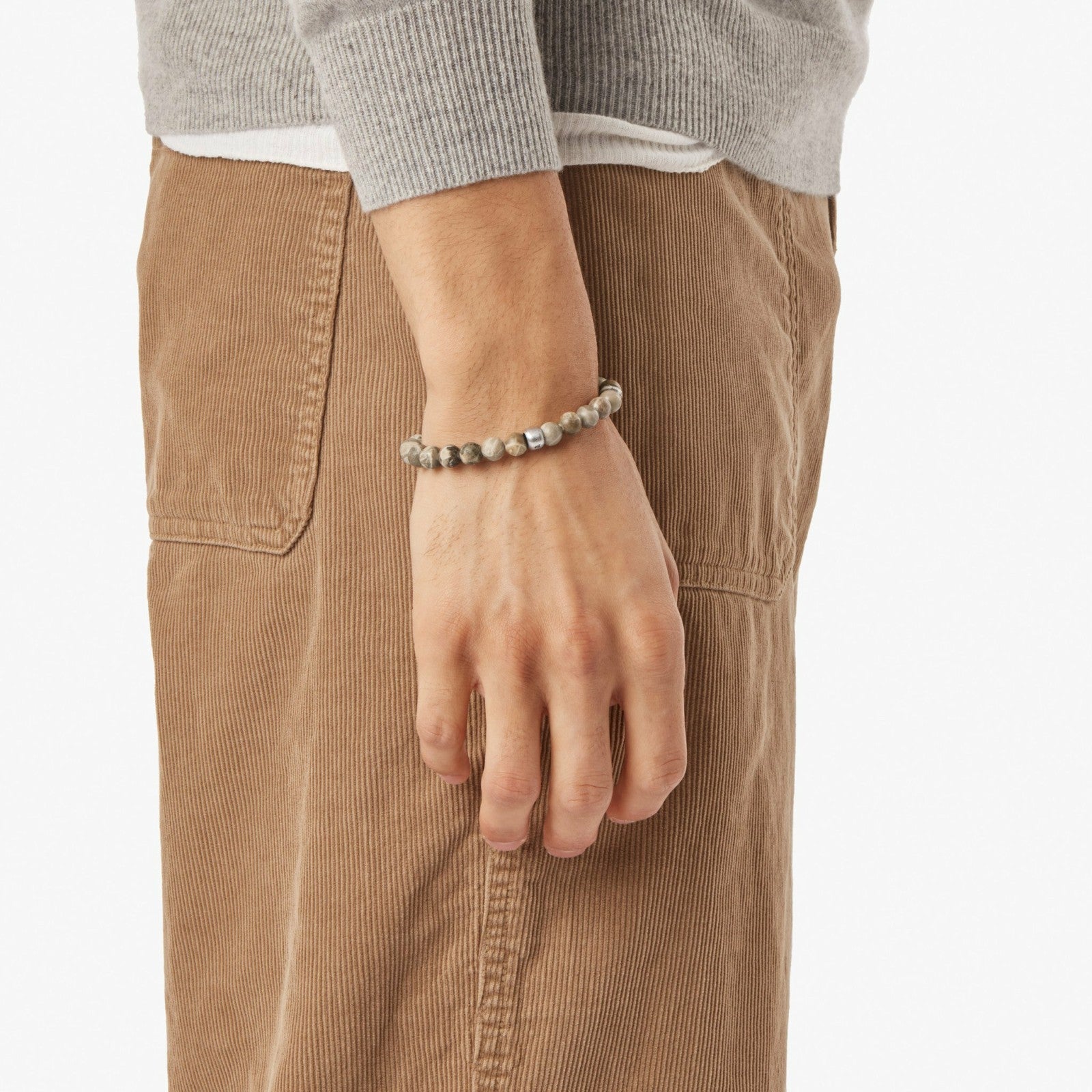 Shinola 8mm Beaded Petoskey Bracelet | Shinola