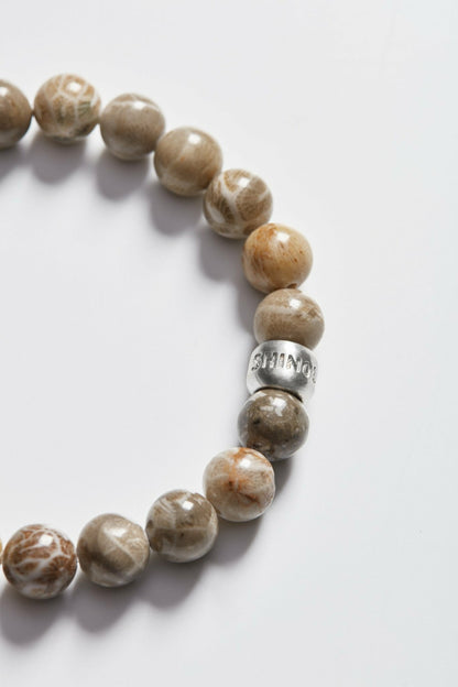 Shinola 8mm Beaded Petoskey Bracelet | Shinola