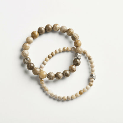 Shinola 8mm Beaded Petoskey Bracelet | Shinola
