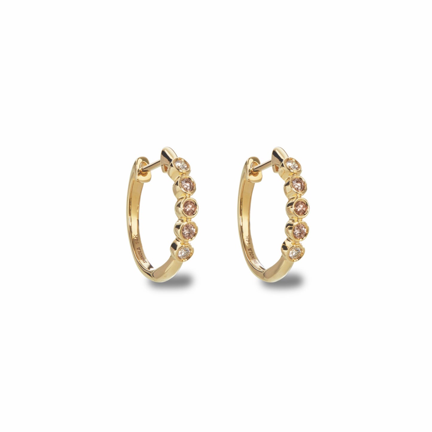 Shinola Desert Diamond Huggie Earrings
