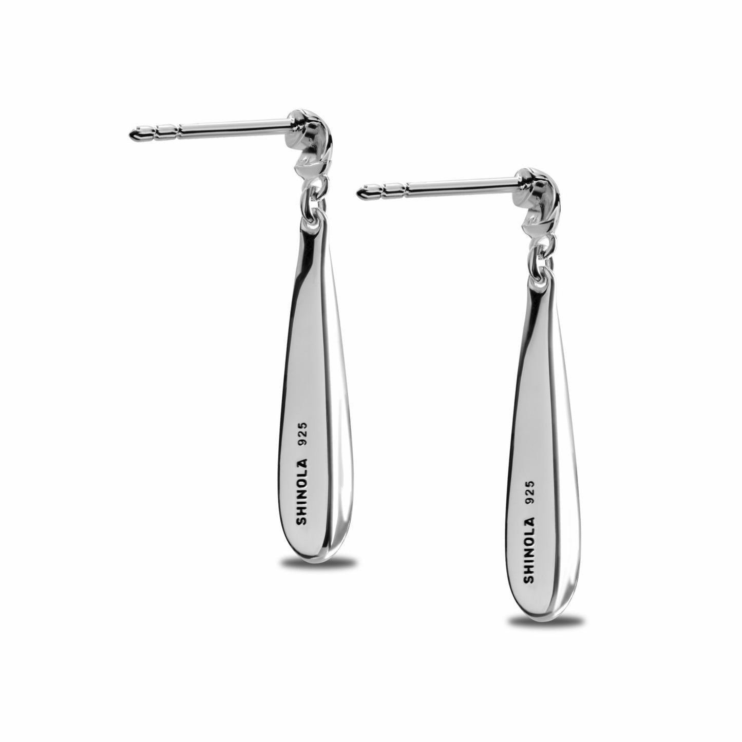 Shinola Elongated Teardrop Earrings