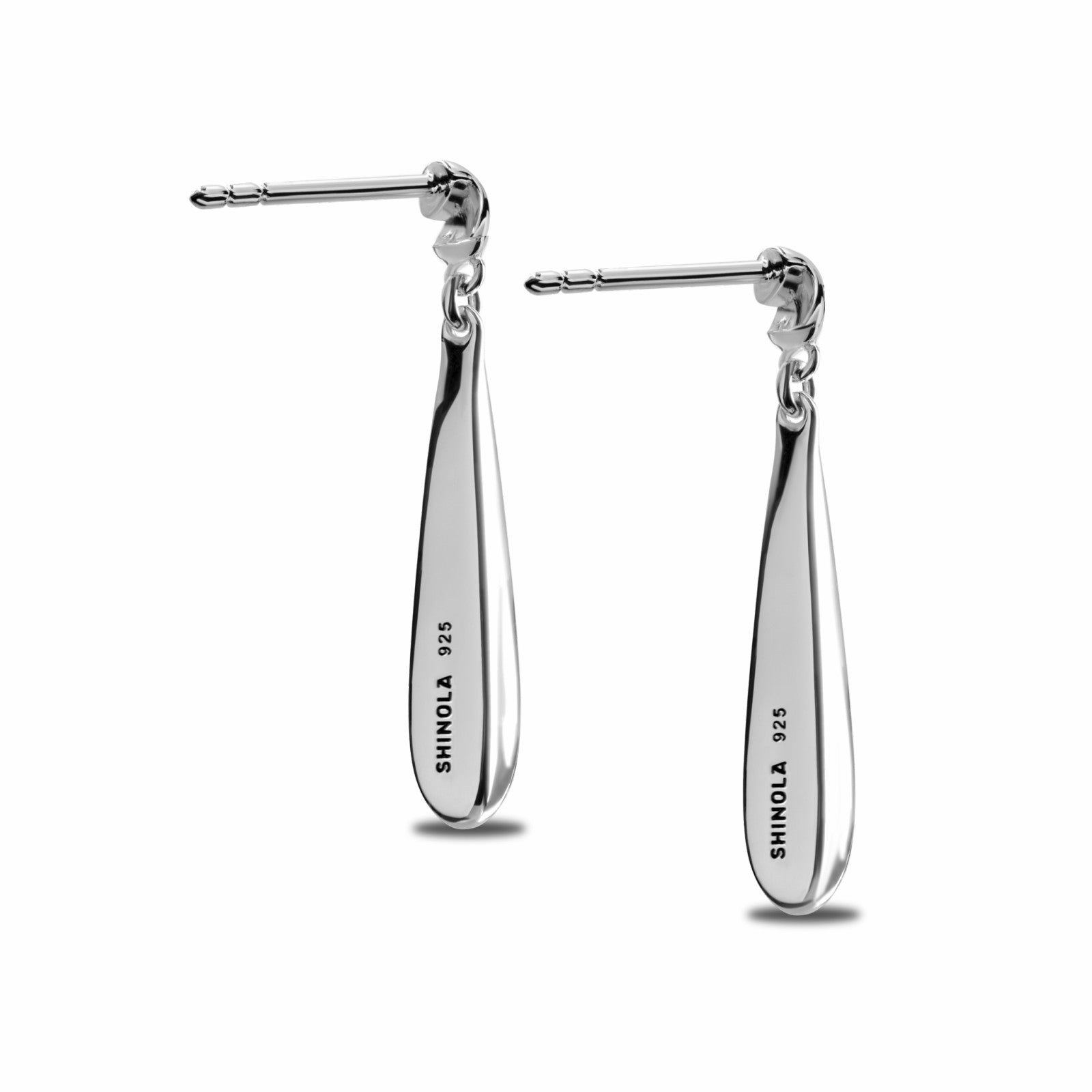 Shinola Elongated Teardrop Earrings