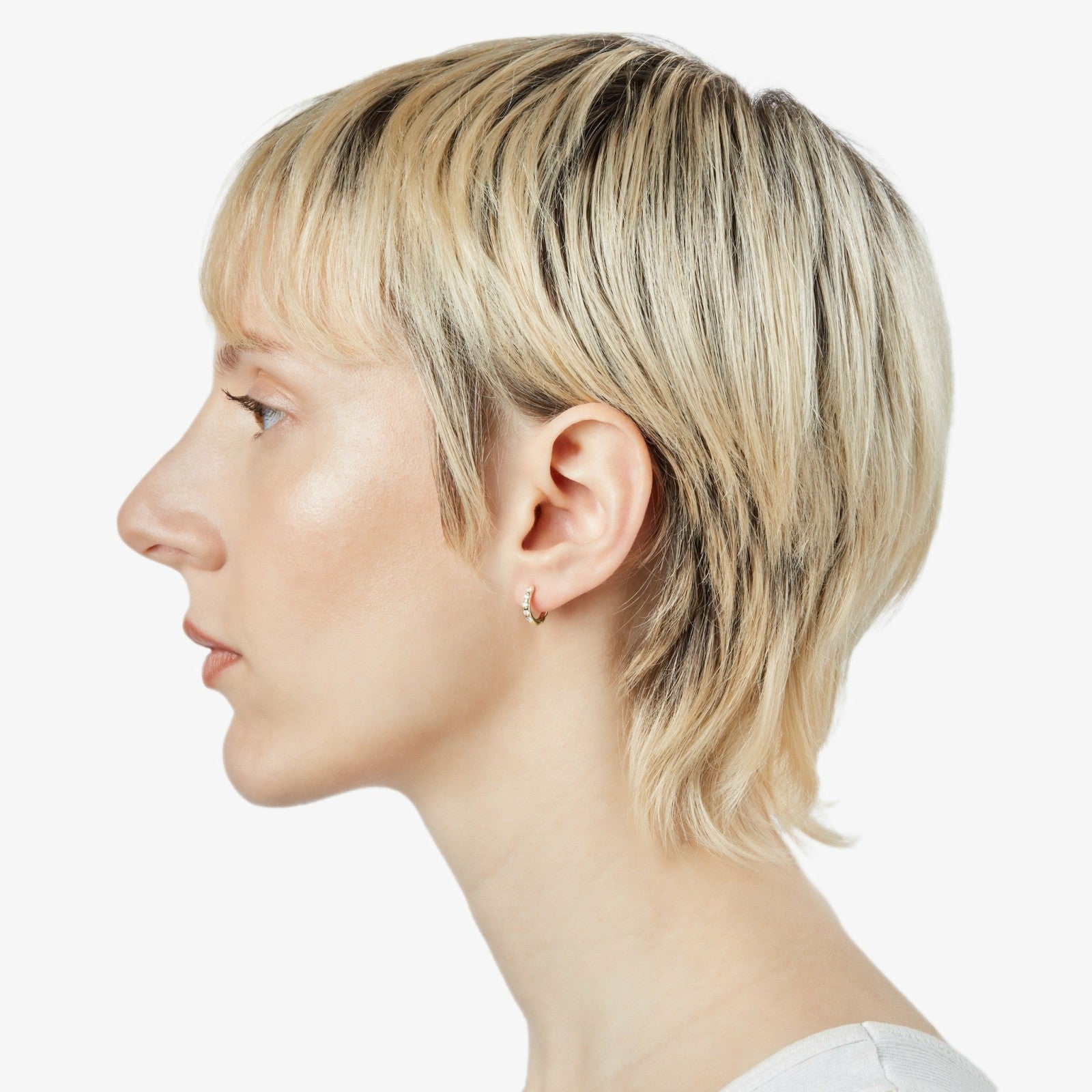 Shinola Diamond Petite Round Huggie Earrings | Shinola