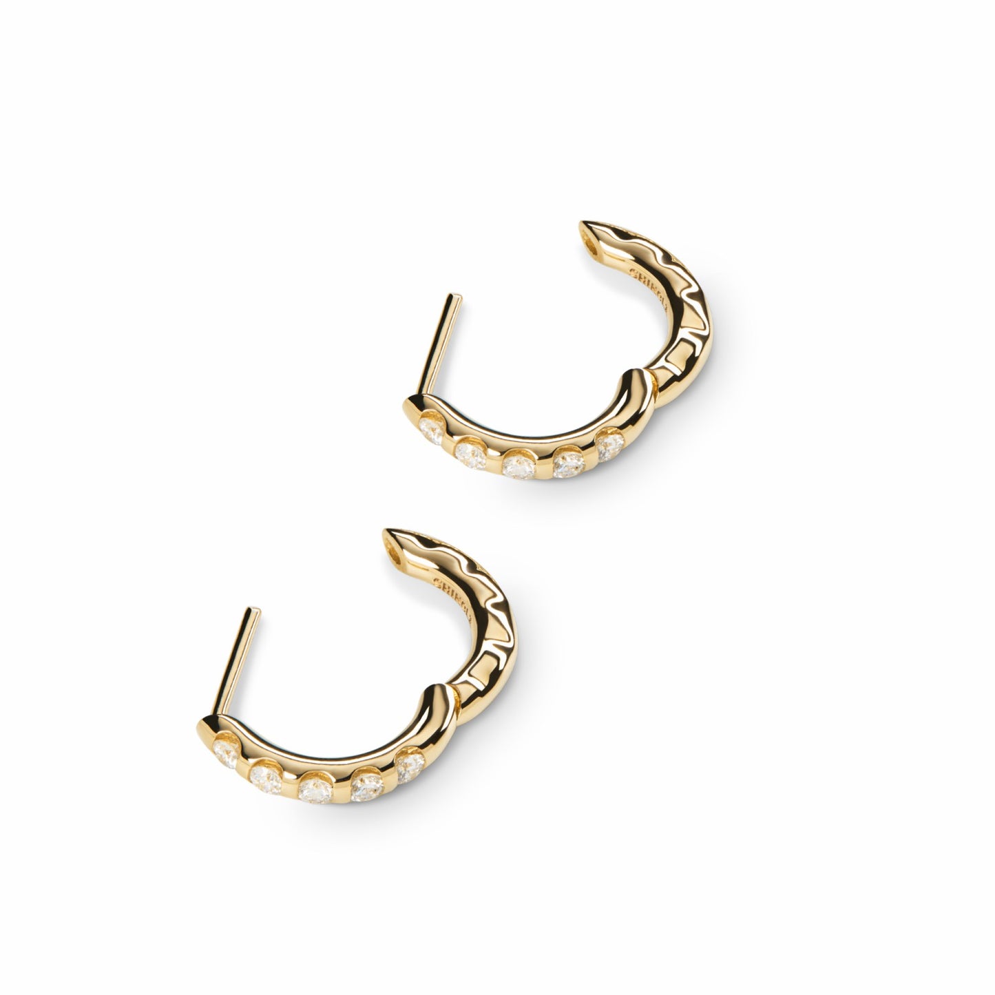 Shinola Diamond Petite Round Huggie Earrings | Shinola