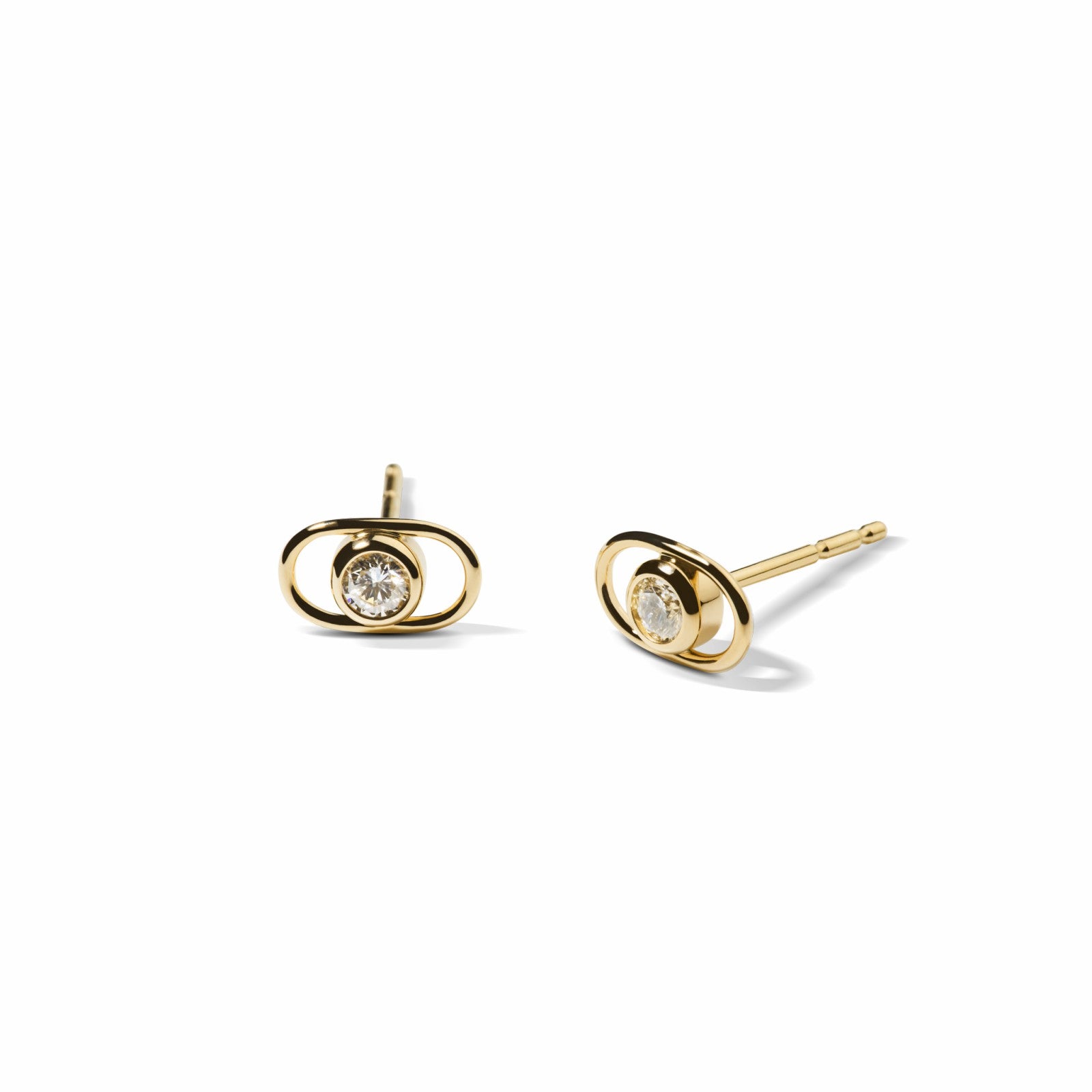 Shinola Diamond Rivet Oval Stud Earrings | Shinola