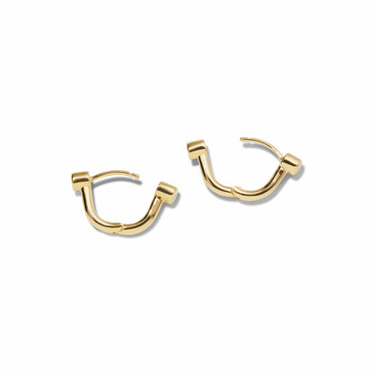 Shinola Diamond Bike Lock Huggie Earrings | Shinola