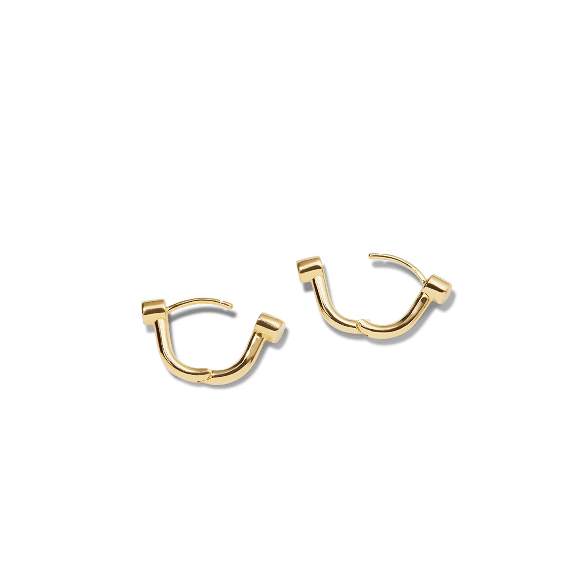 Shinola Diamond Bike Lock Huggie Earrings | Shinola