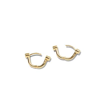 Shinola Diamond Bike Lock Huggie Earrings | Shinola