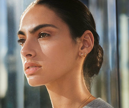 Shinola Diamond Bike Lock Huggie Earrings | Shinola