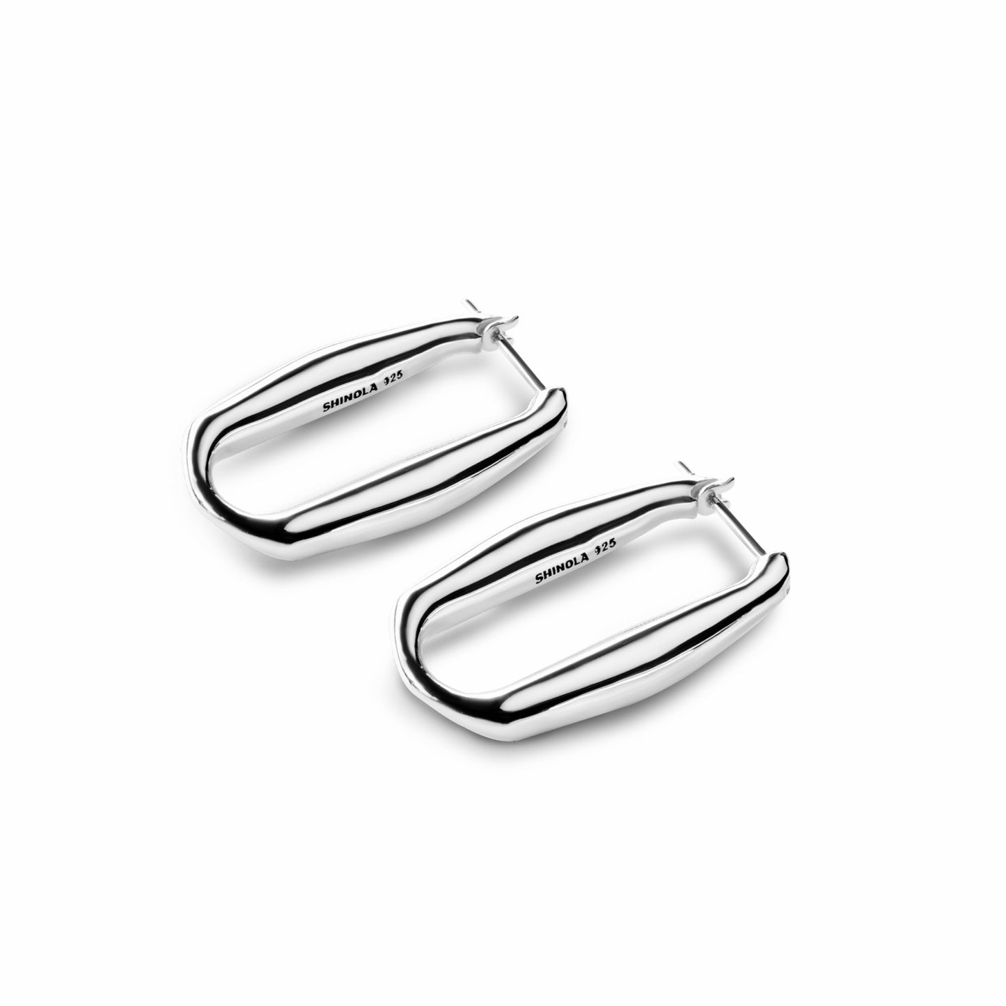 Shinola Signature Link Hoop Earrings | Shinola