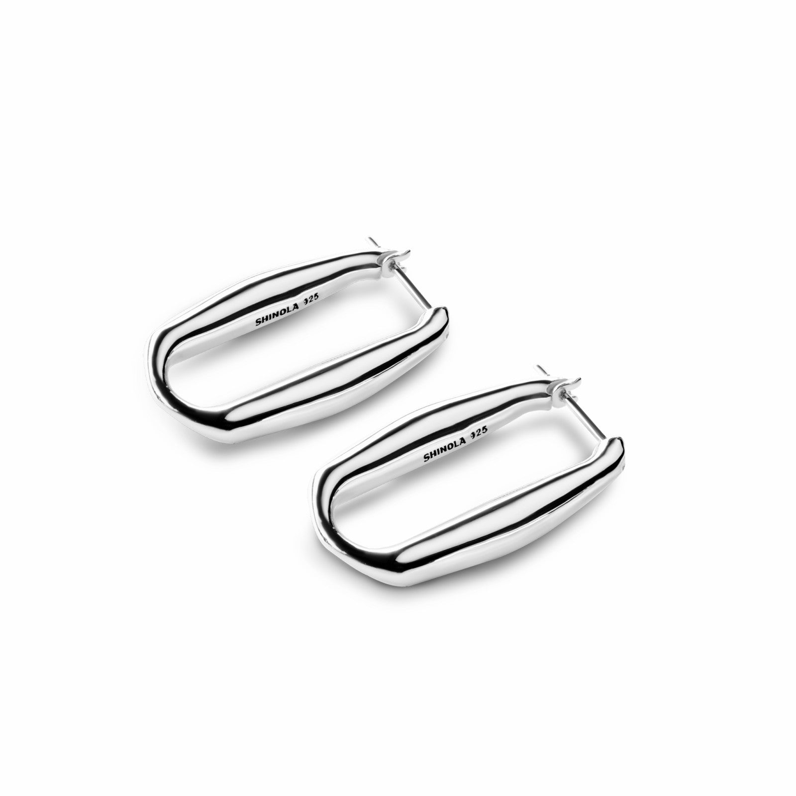 Shinola Signature Link Hoop Earrings | Shinola