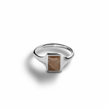 Shinola Petite Rectangular Petoskey Stone Ring