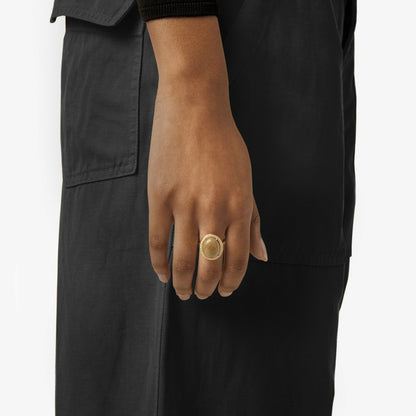 Shinola Diamond Pave Oval Petoskey Ring | Shinola