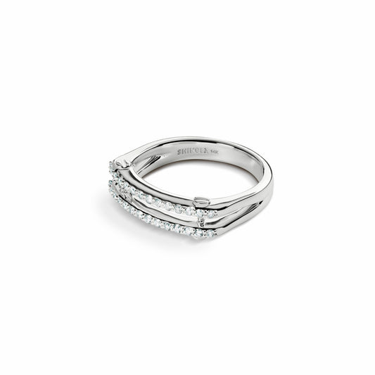 Shinola Diamond Pave Rivet Double Row Ring | Shinola