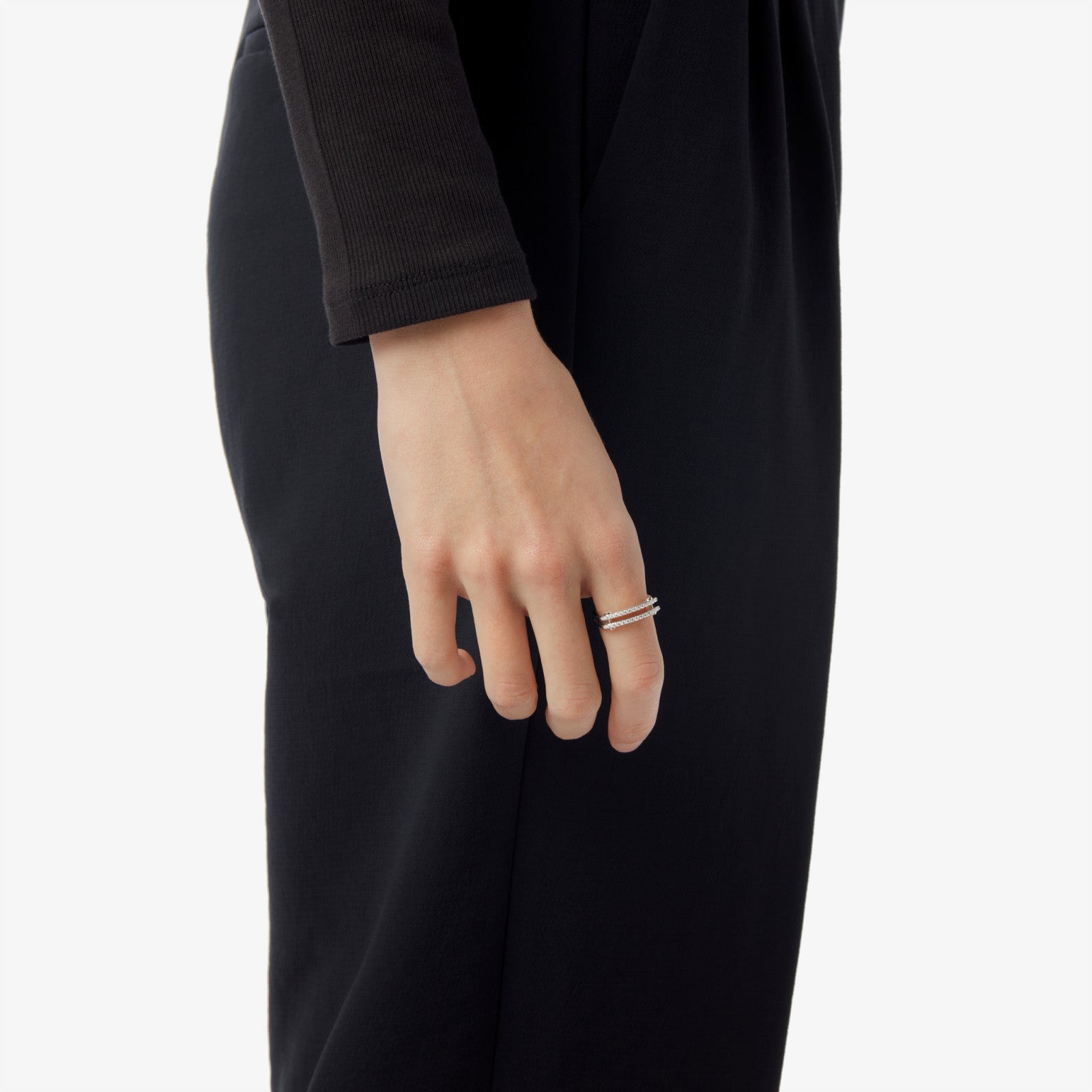 Shinola Diamond Pave Rivet Double Row Ring | Shinola