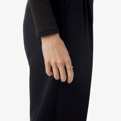 Shinola Diamond Pave Rivet Double Row Ring | Shinola