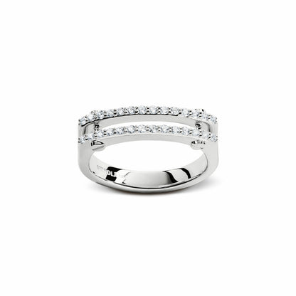 Shinola Diamond Pave Rivet Double Row Ring | Shinola