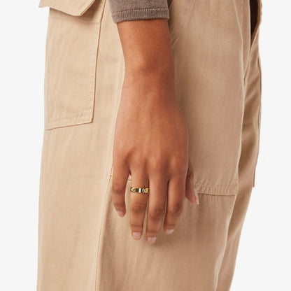 Shinola Diamond Rivet Plaque Ring - Yellow Gold